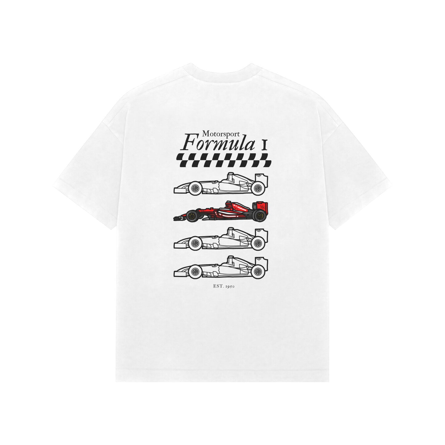 Premium F1 Est. 1950 Oversized T-Shirt White
