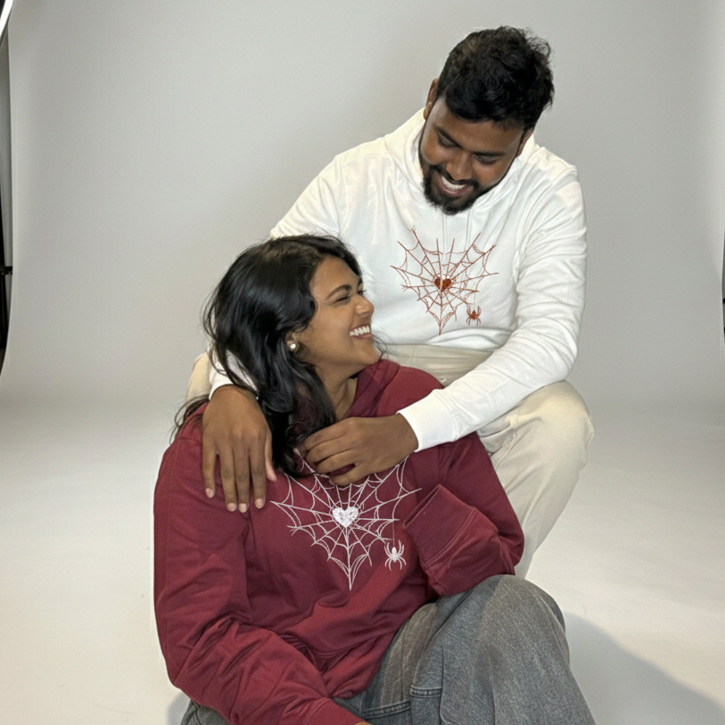 Spiderweb Heart Valentine's Day Hoodie