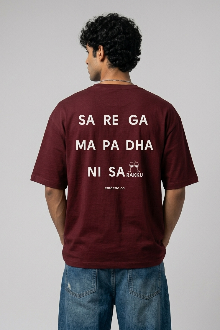 Regular Oversized T-Shirt: Sa Re Ga Ma
