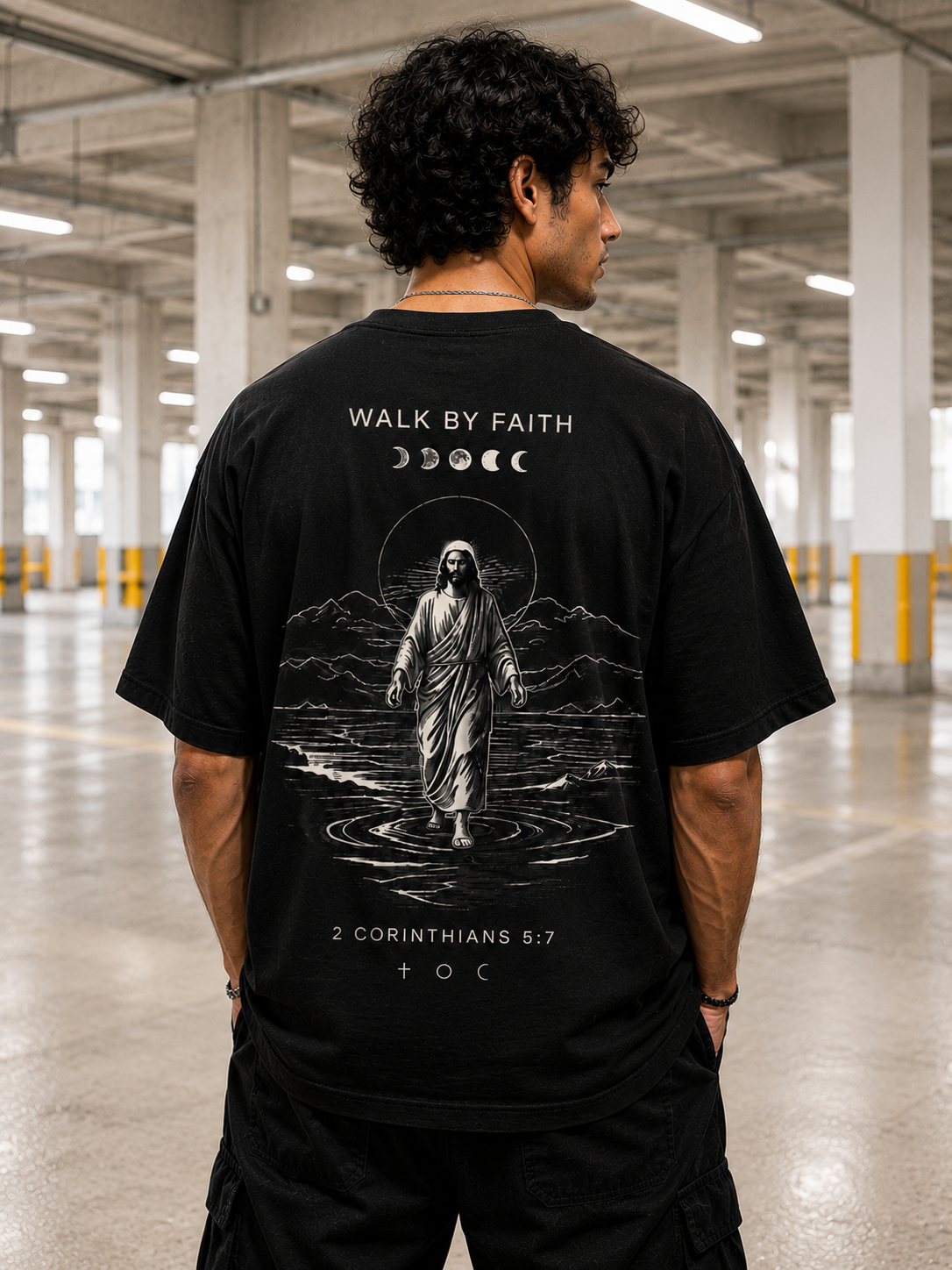Oversized Tshirt: Walk by Faith